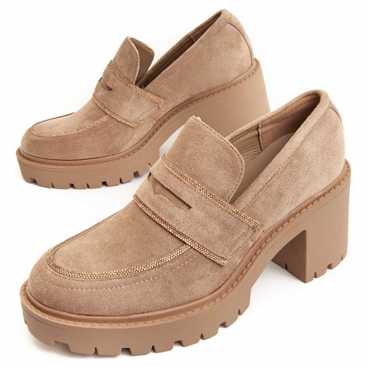 Montevita - Mocassim De Salto Montevita Moccavita16 Para Mulher